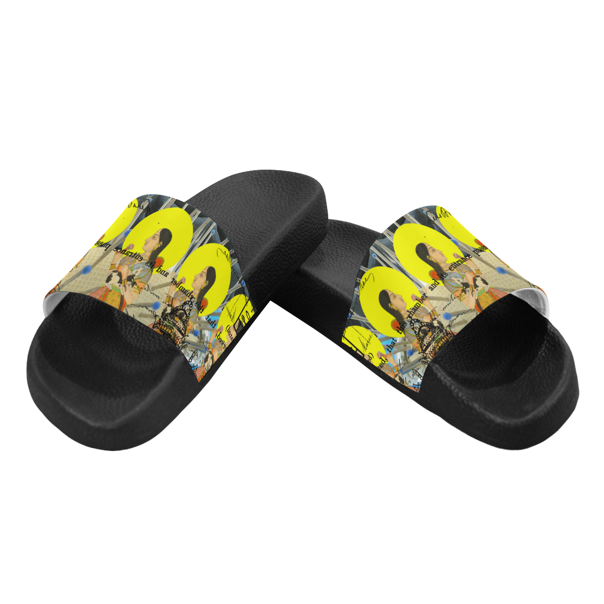 1, 2, 3 V Men's Slide Sandals (Model 057)