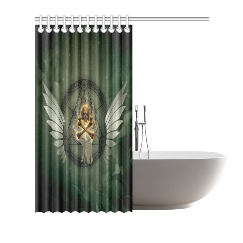 Skull in a hand Shower Curtain 66"x72"