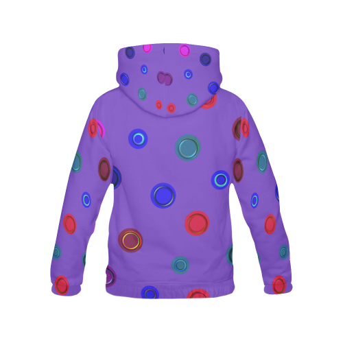 Happy circles All Over Print Hoodie for Women (USA Size) (Model H13)