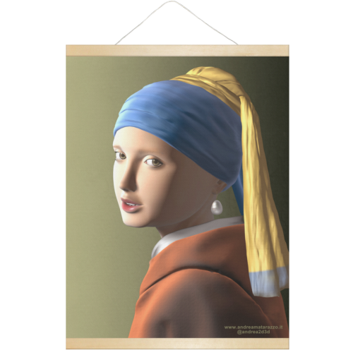 Girl with a pearl earring Hanging Poster 18"x24"