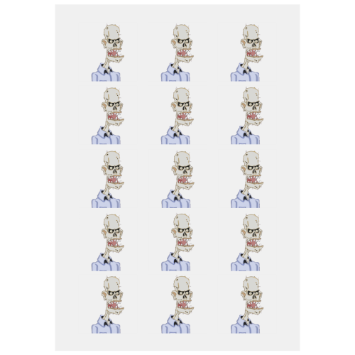 Gentleman Zombie Personalized Temporary Tattoo (15 Pieces)