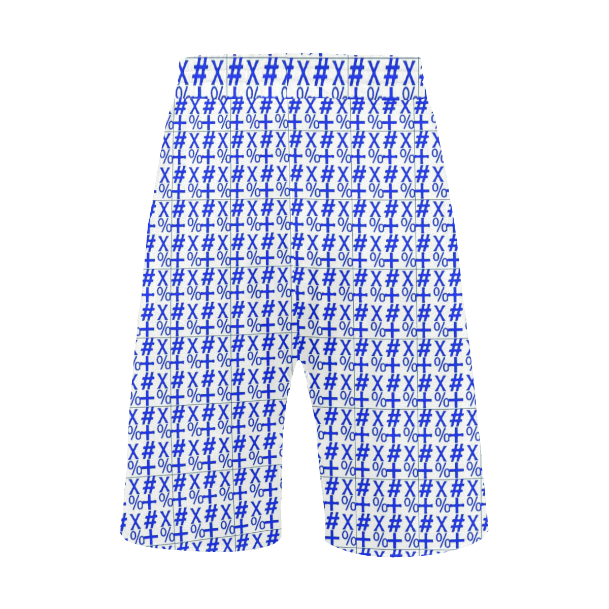 NUMBERS Collection Symbols Blue/White Men's All Over Print Casual Shorts (Model L23)