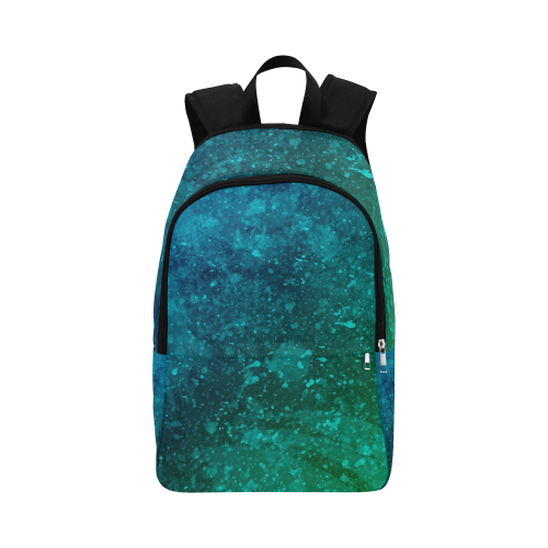 Blue and Green Abstract Fabric Backpack for Adult (Model 1659)