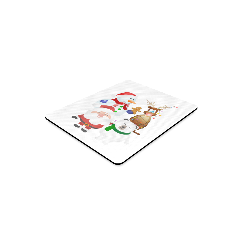 Christmas Gingerbread, Snowman, Santa Claus Rectangle Mousepad