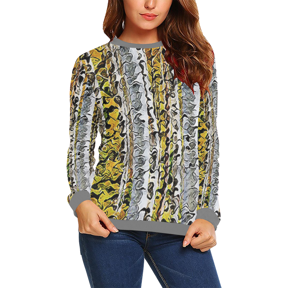 Can't See the Forest All Over Print Crewneck Sweatshirt for Women (Model H18)