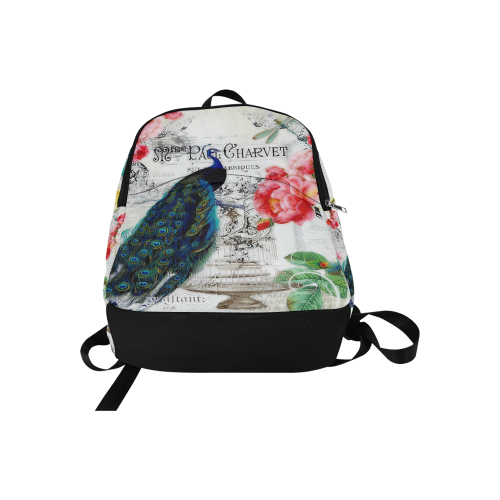 peacock and roses Fabric Backpack for Adult (Model 1659)