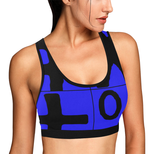 NUMBERS Collection Symbols Royal 1 Women's All Over Print Sports Bra (Model T52)