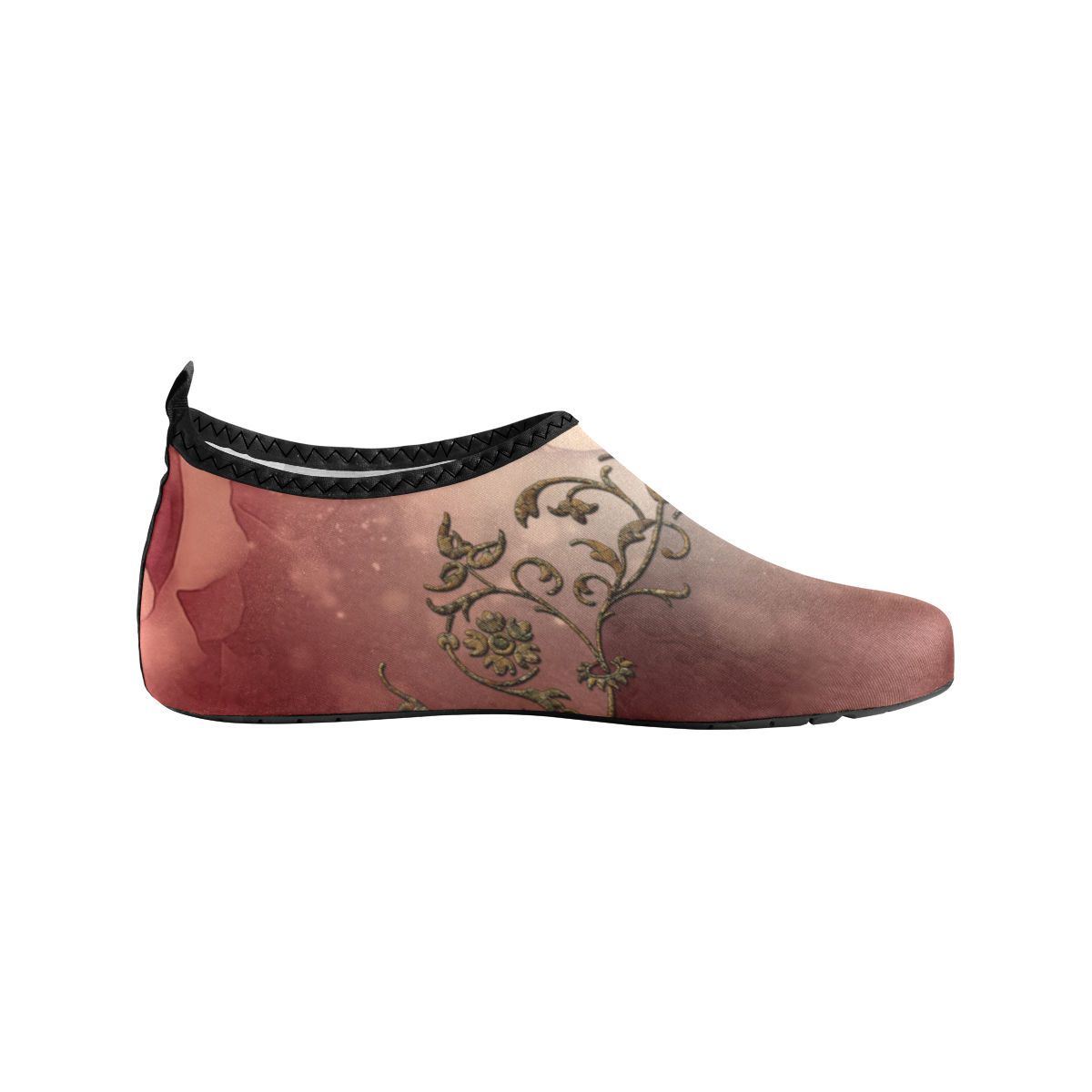 Wonderful roses with floral elements Women's Slip-On Water Shoes (Model 056)