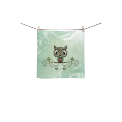 Cute little owl, diamonds Square Towel 13“x13”