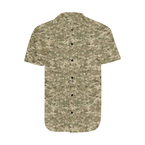 US AOR UNIVERSAL camouflage Men's Short Sleeve Shirt with Lapel Collar (Model T54)