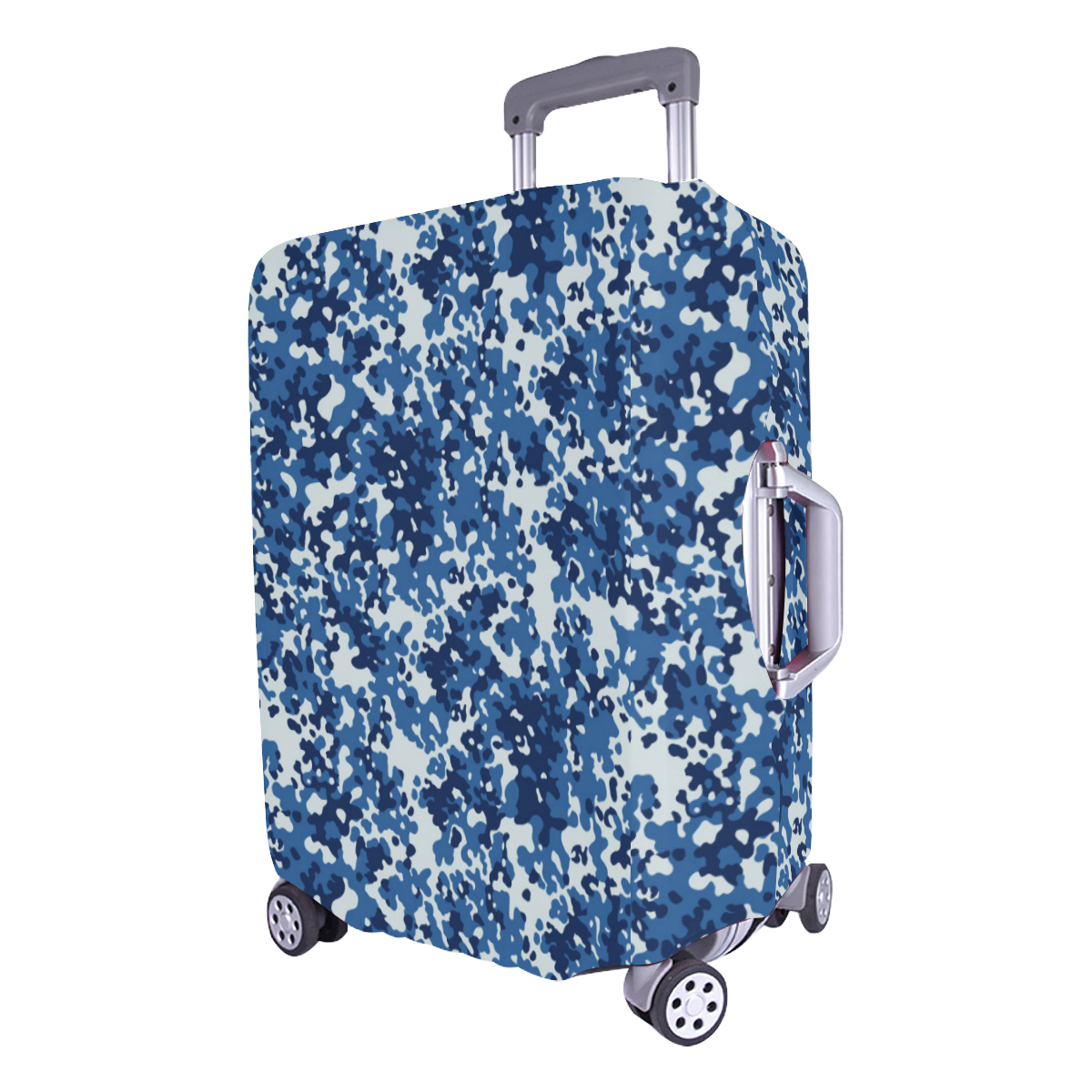 Digital Blue Camouflage Luggage Cover/Large 26"-28"