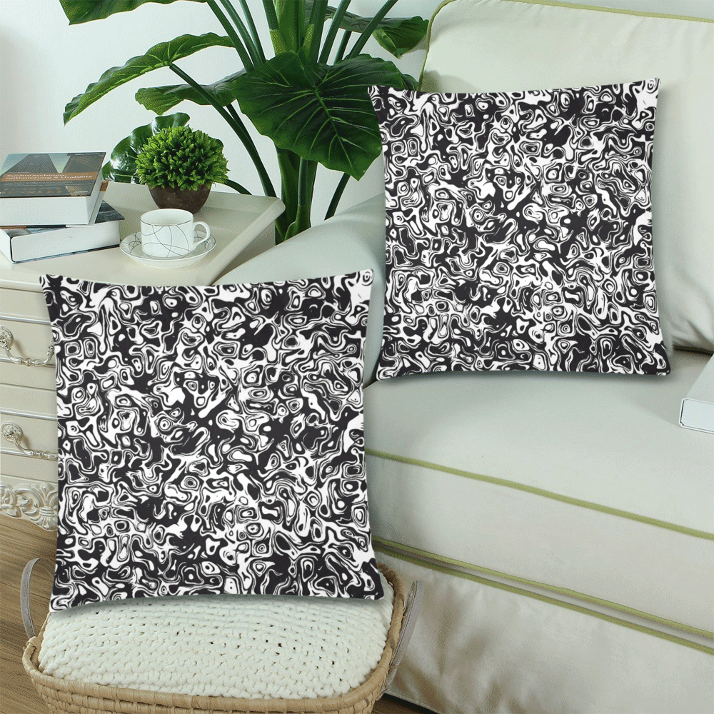 24sw Custom Zippered Pillow Cases 18"x 18" (Twin Sides) (Set of 2)