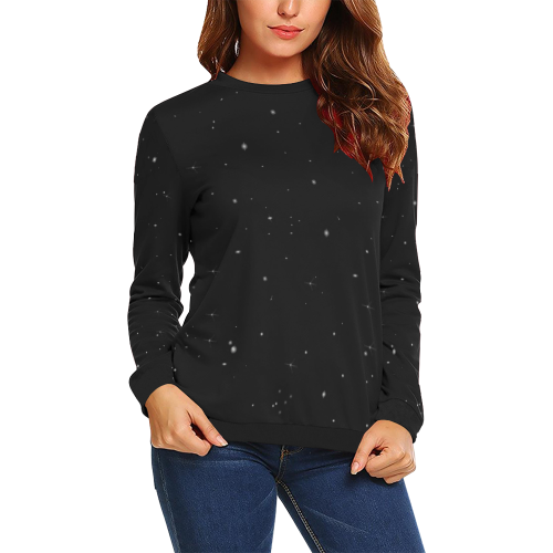 TO THE MOON AND BACK All Over Print Crewneck Sweatshirt for Women (Model H18)