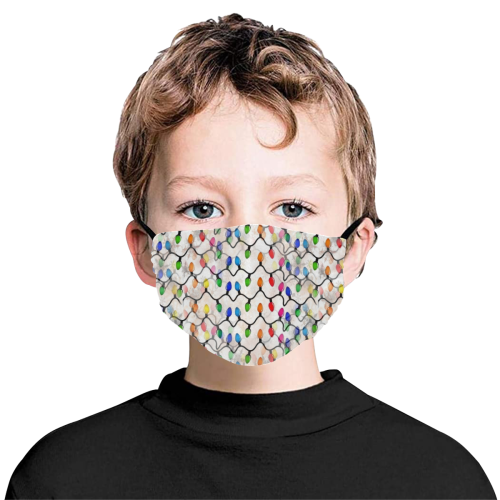 Lights by Nico Bielow Flat Mouth Mask with Drawstring