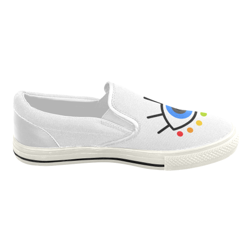 Ojo-de-chakras Women's Slip-on Canvas Shoes (Model 019)