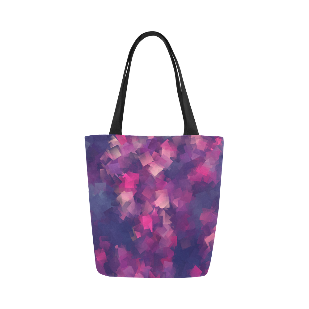 purple pink magenta cubism #modern Canvas Tote Bag (Model 1657)