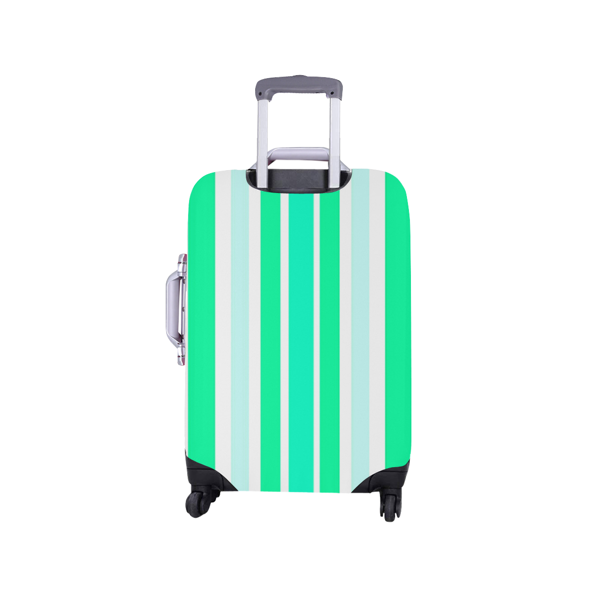 Summer Greens Stripes Luggage Cover/Small 18"-21"