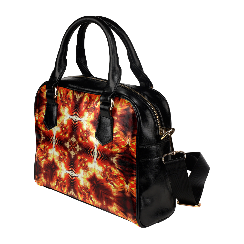 Inferno Love Leather Shoulder Handbag (Model 1634)