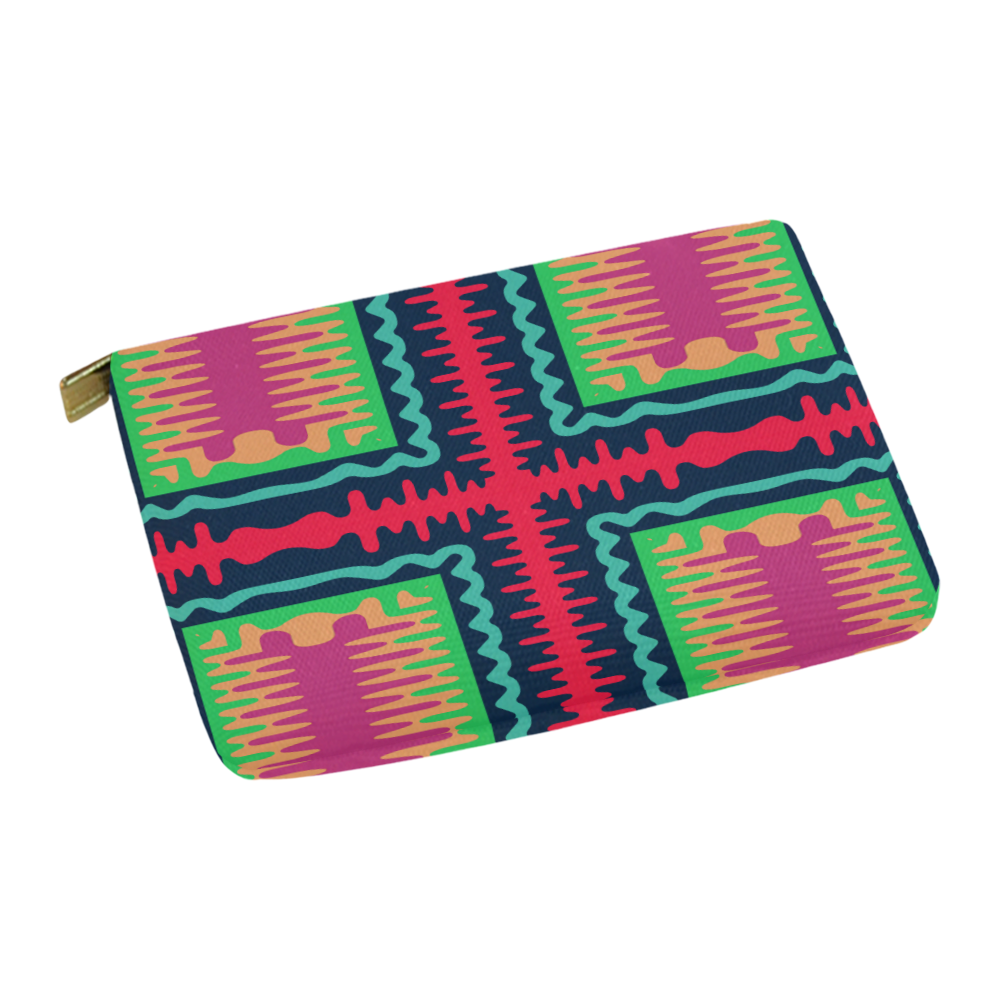 Waves in retro colors Carry-All Pouch 12.5''x8.5''