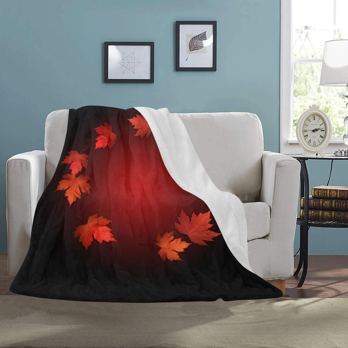 Autumn Maple Leaves Blankets Canada Souvenir Ultra-Soft Micro Fleece Blanket 50"x60"