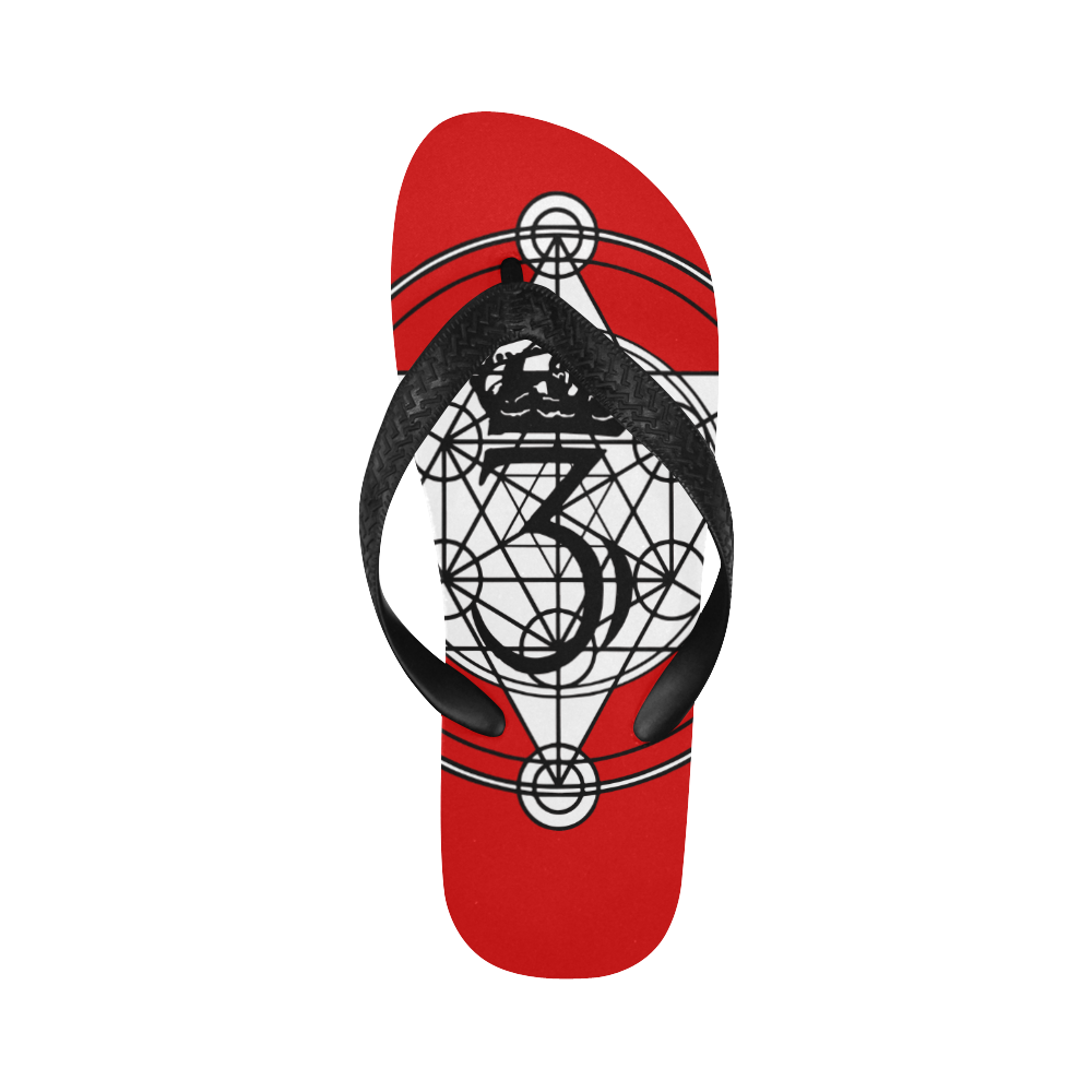 GOD Flips Red,Black & White Flip Flops for Men/Women (Model 040)
