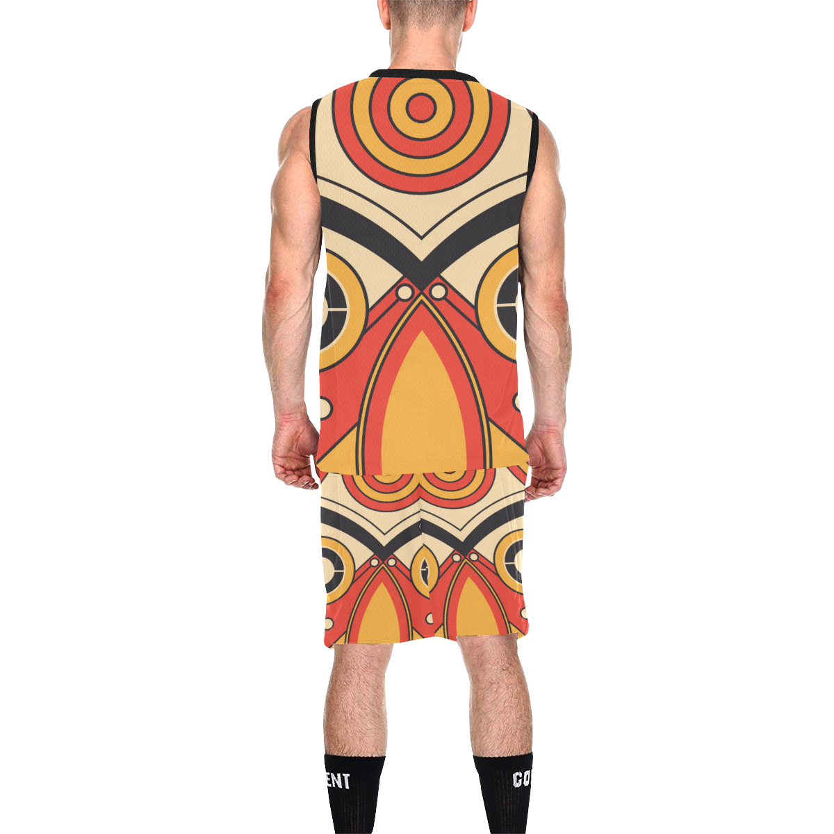 Geo Aztec Bull Tribal All Over Print Basketball Uniform