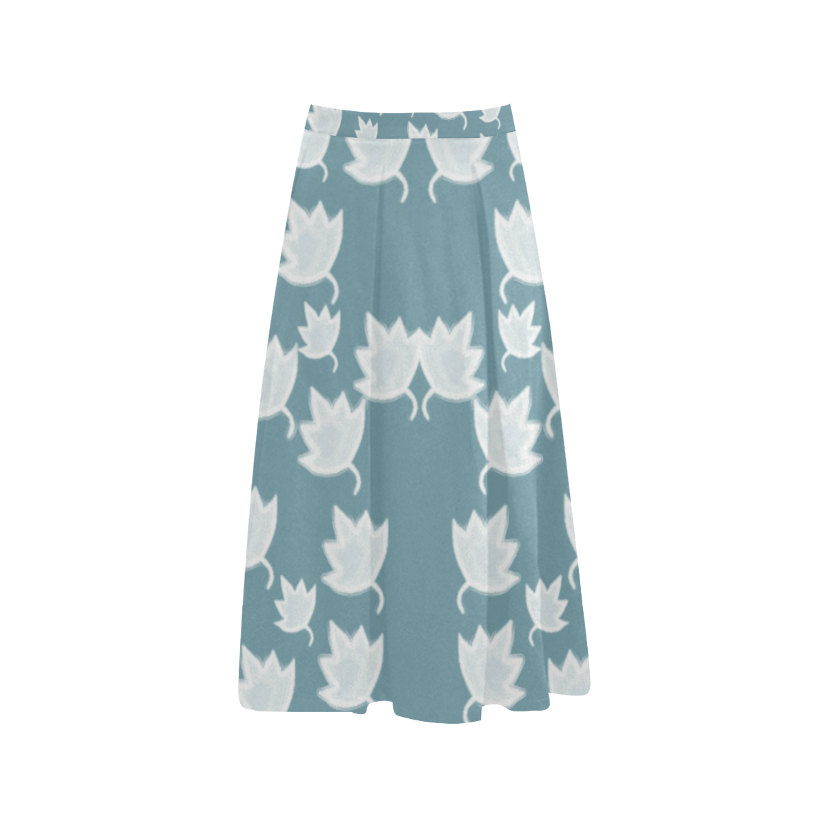 leaves on color ornate Aoede Crepe Skirt (Model D16)