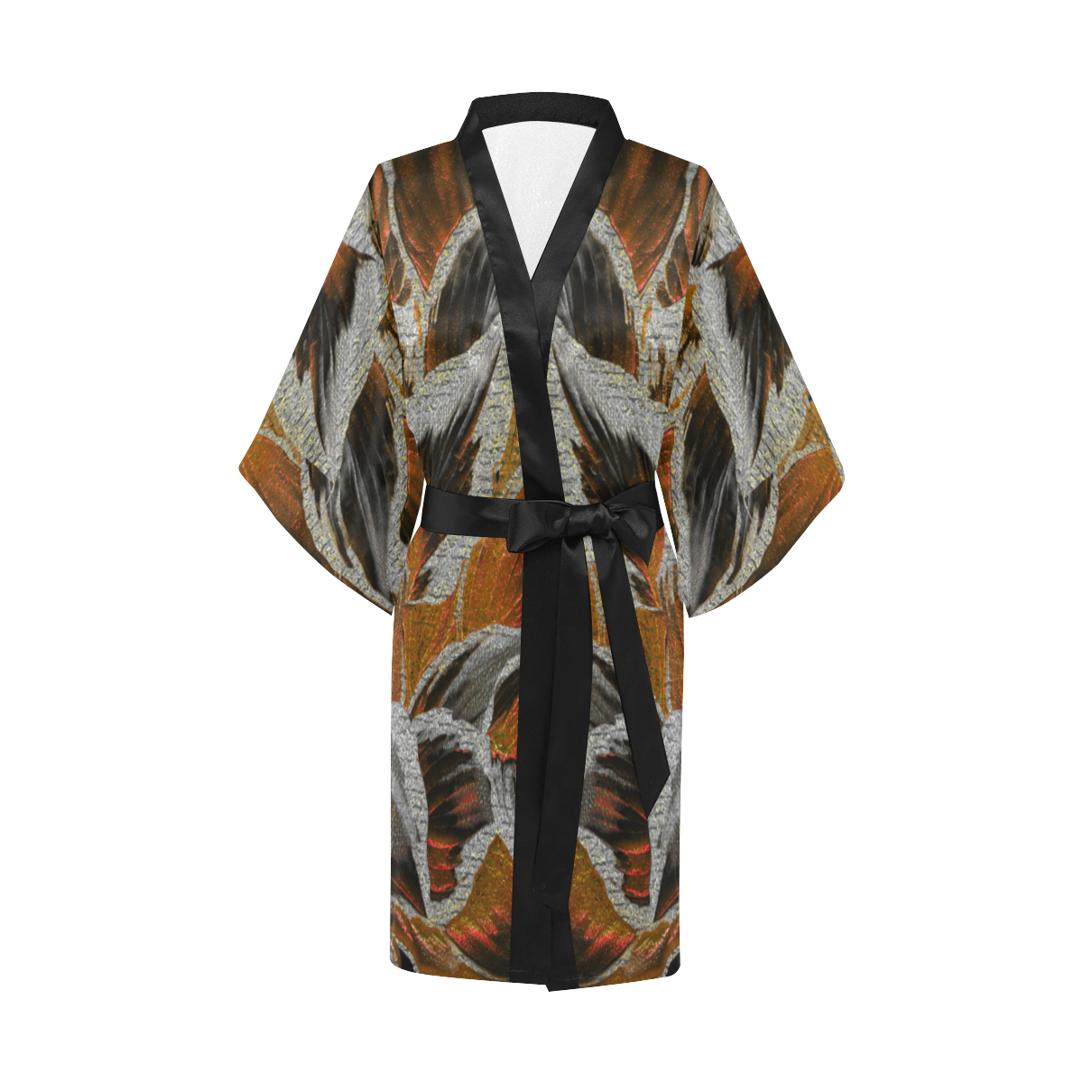 leafs_abstract 23 Kimono Robe