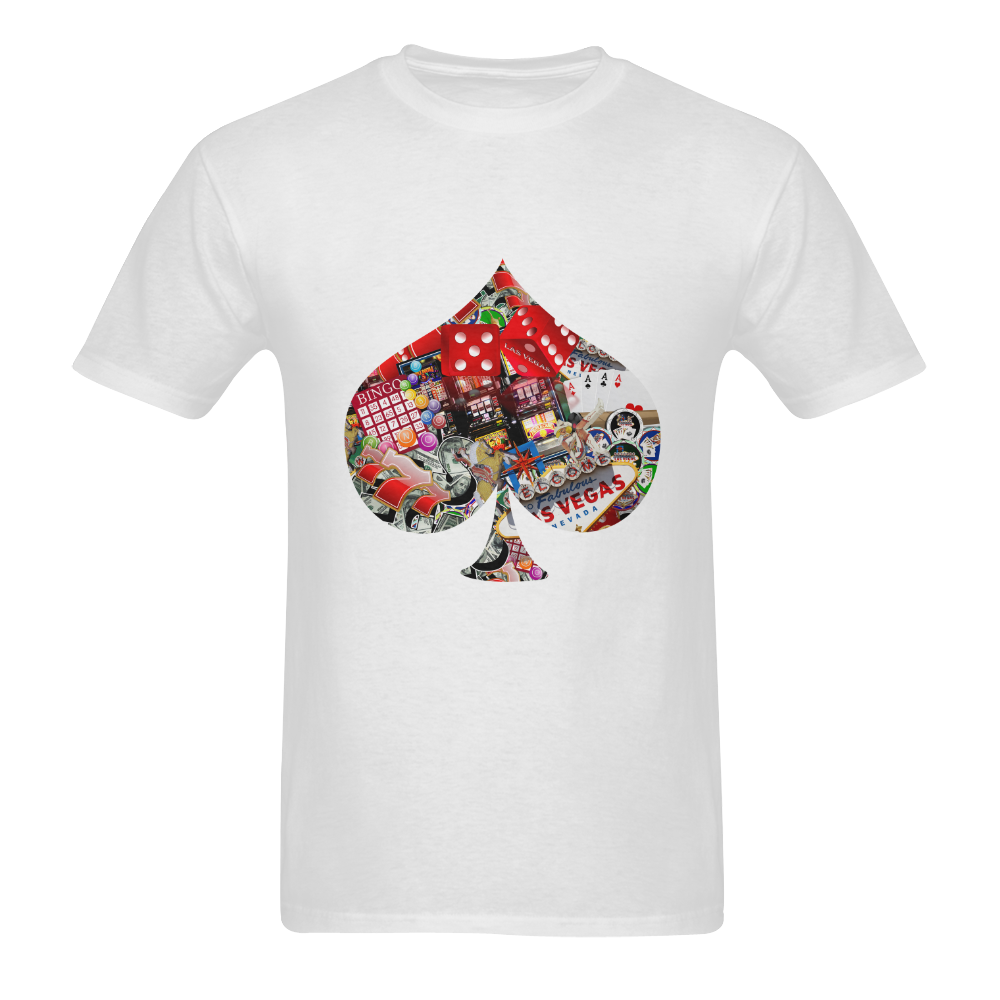 Spade Playing Card Shape - Las Vegas Icons Men's T-shirt in USA Size (Front Printing Only) (Model T02)