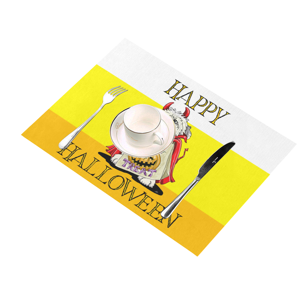 HAPPY HALLOWEEN_ candy corn Placemat 14’’ x 19’’ (Set of 6)
