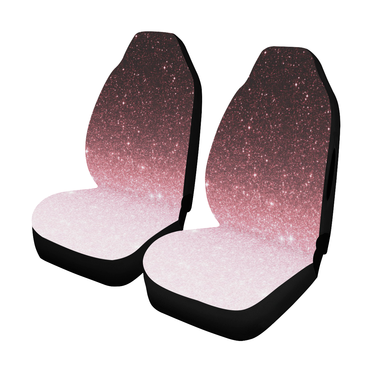 rose gold Glitter gradient Car Seat Cover Airbag Compatible (Set of 2)