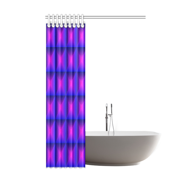 Purple pink multicolored multiple squares Shower Curtain 48"x72"