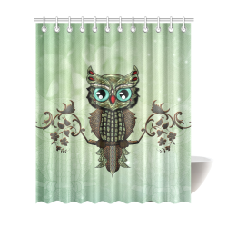 Wonderful owl, diamonds Shower Curtain 72"x84"