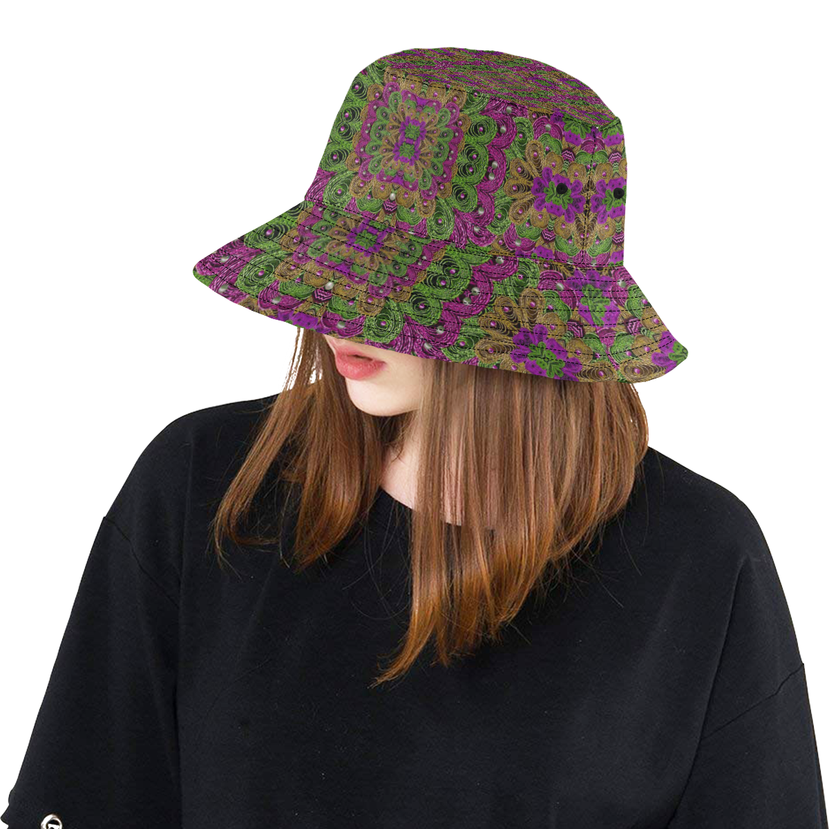 Peacock lace in the nature All Over Print Bucket Hat