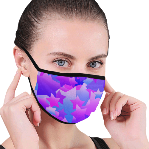 Bubble Stars Purple Mouth Mask
