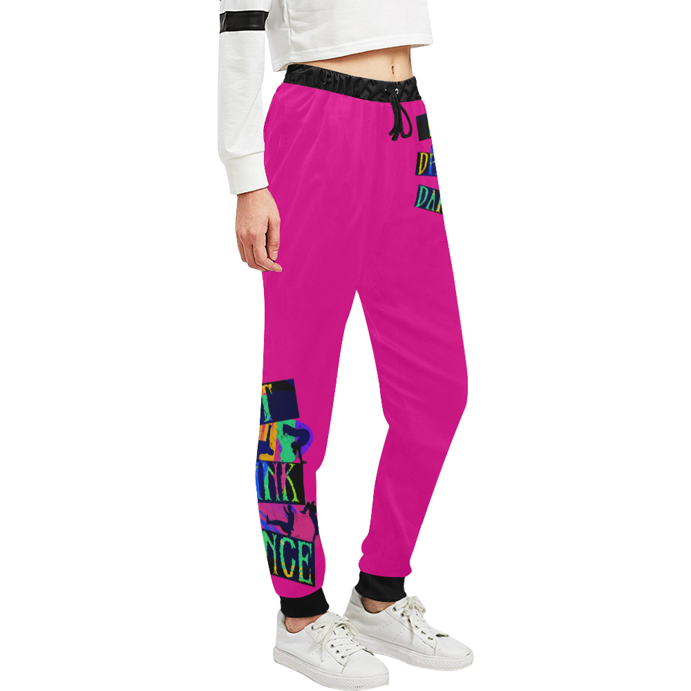 Break Dancing Colorful / Pink Unisex All Over Print Sweatpants (Model L11)
