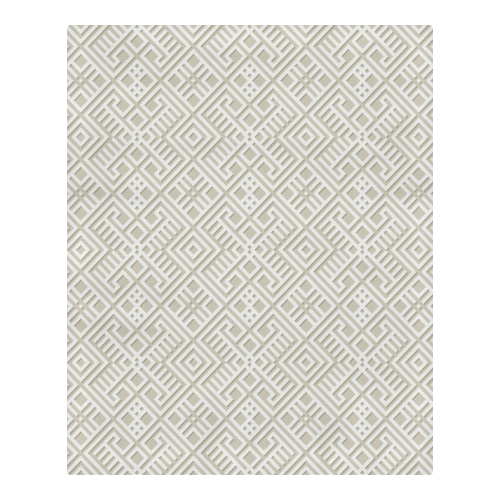 White 3D Geometric Pattern 3-Piece Bedding Set