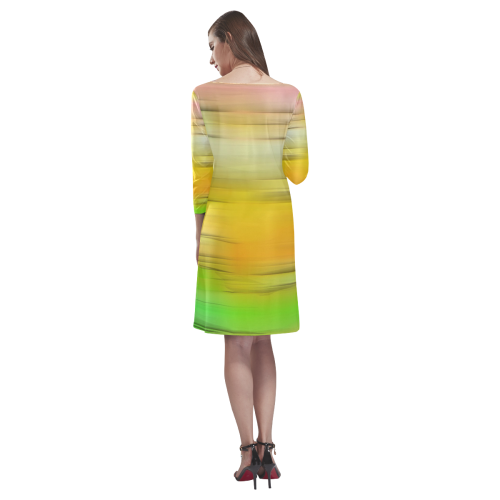 noisy gradient 2 by JamColors Rhea Loose Round Neck Dress(Model D22)