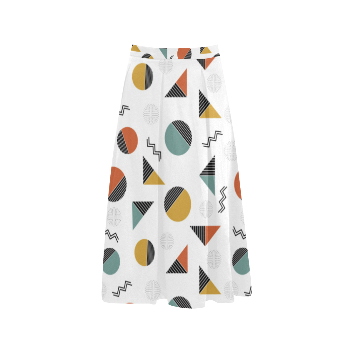 Geo Cutting Shapes Aoede Crepe Skirt (Model D16)