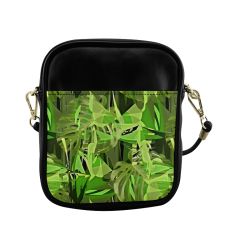 Tropical Jungle Leaves Camouflage Sling Bag (Model 1627)
