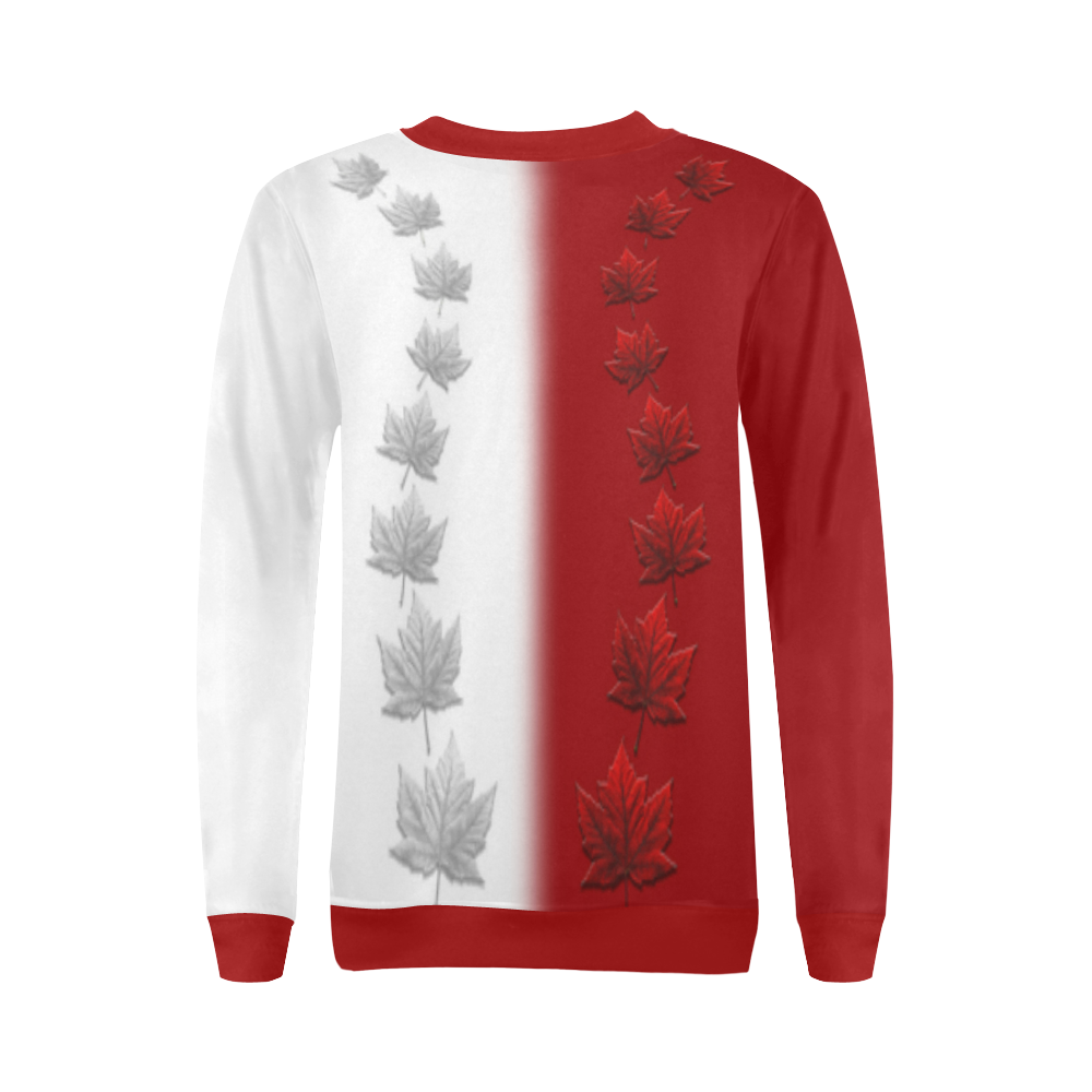 Canada Sweatshirts 2 Tone Women's All Over Print Crewneck Sweatshirt for Women (Model H18)