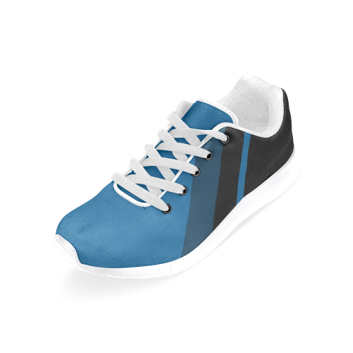 Classic Blue Layers on Black/White Men’s Running Shoes (Model 020)