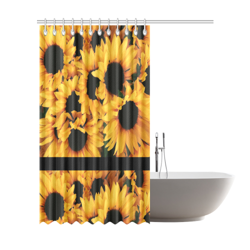 Sunny Sunflowers Shower Curtain 72"x84"