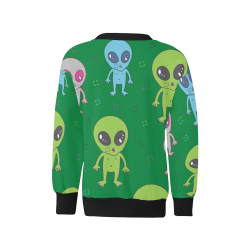 sudadera infantil patron aliens Kids' All Over Print Sweatshirt (Model H37)