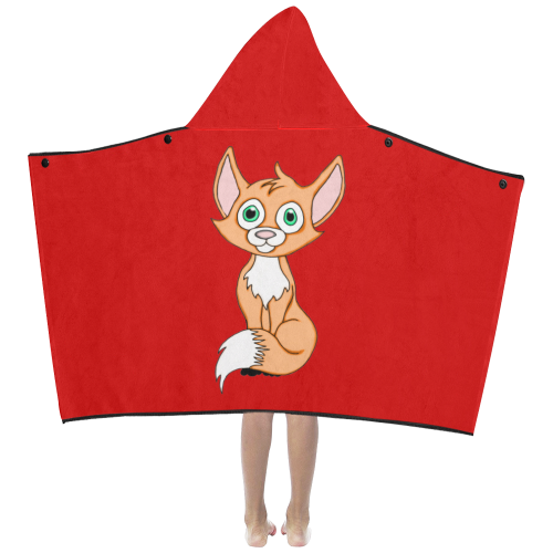 Foxy Roxy Red Kids' Hooded Bath Towels