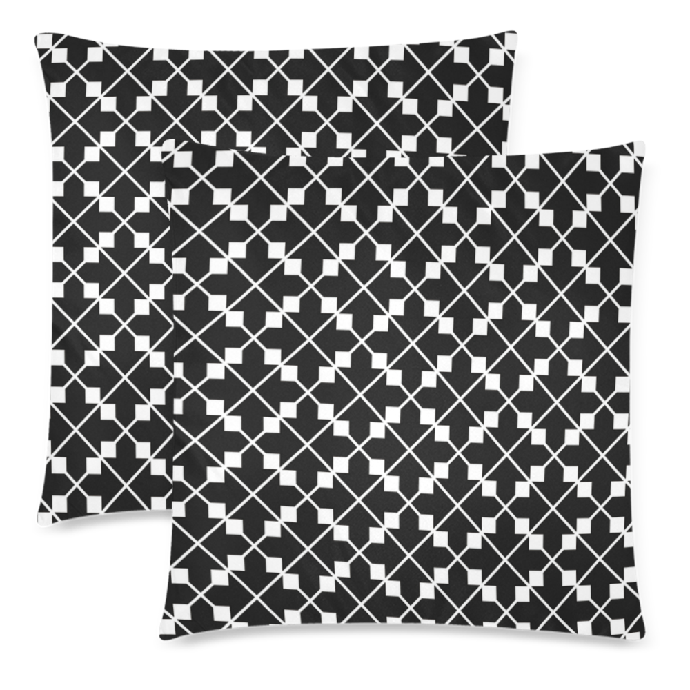 39sw Custom Zippered Pillow Cases 18"x 18" (Twin Sides) (Set of 2)