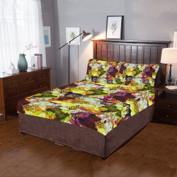 Graffiti Style - Markings on Watercolors 3-Piece Bedding Set