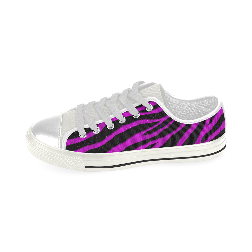Ripped SpaceTime Stripes - Pink Men's Classic Canvas Shoes (Model 018)
