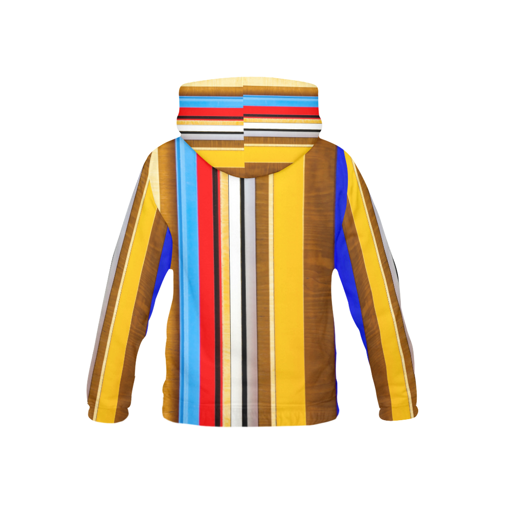 Colorful abstract pattern stripe art All Over Print Hoodie for Kid (USA Size) (Model H13)
