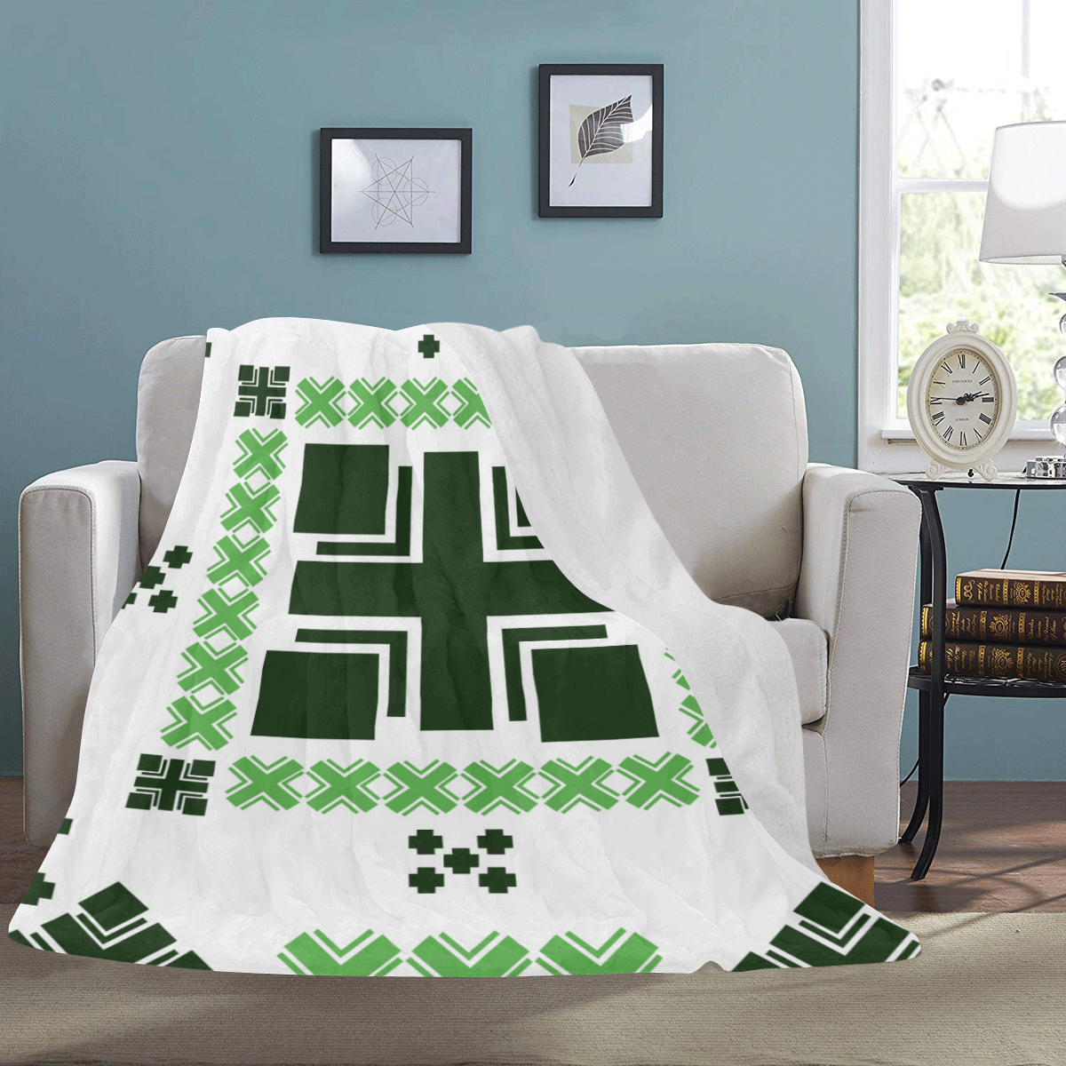 Ethnic folk ornament Ultra-Soft Micro Fleece Blanket 54''x70''